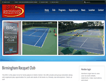 Tablet Screenshot of birminghamracquetclub.com